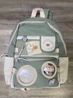 Kawaii Backpack School Bag for Girls Large Cute Backpack With Accessory Green