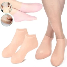 2 Pair Foot Care Socks Spa Silicone Moisturizing Gel Anti Cracking Protect US
