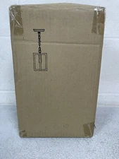 LNC Modern Farmhouse 1-Light Brushed Silver Island Pendant with Brown Faux