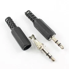 5Pcs 3.5mm 1/8 Audio Male Soldering Repair Stereo Earphones Jack Plug Connector