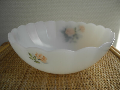 Schale Salatschüssel Arcopal Blumen 1965/66 Tisch Retro Bistro Vintage French Dish 60s