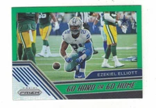Ezekiel Elliott Dallas Cowboys Go Hard or Go Home Green Prizm Number 6, 2020