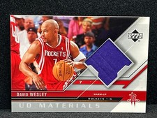 David Wesley 2005-06 NBA UPPER DECK MATERIALS WARM-UP Card ROCKETS #UDM-DA
