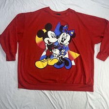Vintage Made In USA Disney Minnie And Mickey Mouse Sweatshirt XXL