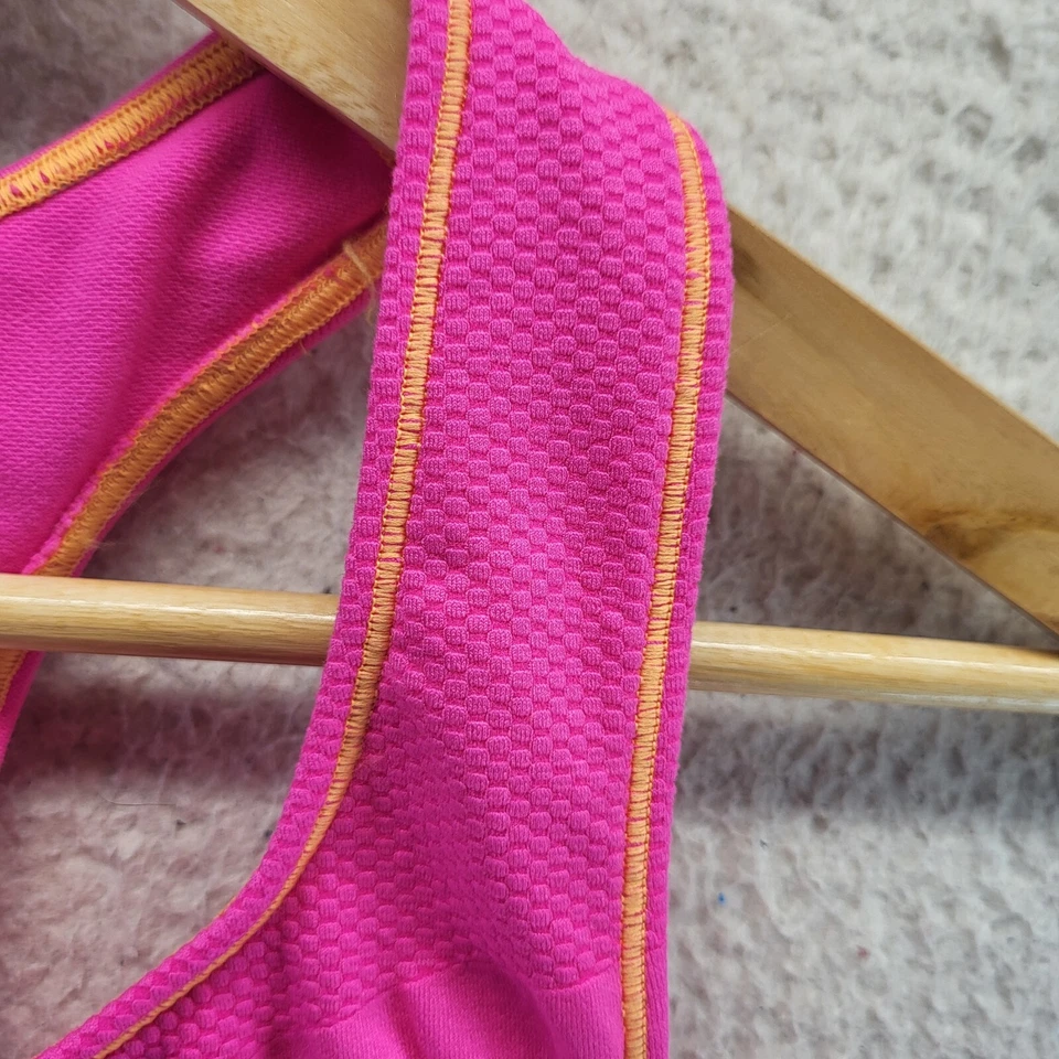 Sujetador deportivo Champion para mujer rosa medio entrenamiento ropa deportiva espalda deportiva correr Foto 3 de 4