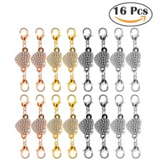 16PCS Magnetic Clasps Lobster Claw DIY Necklace Bracelet Jewelry Extender Hook