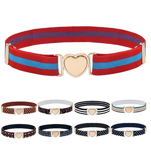 VTG 80s Multicolor Stretch Belt, Goldtone Buckle & Enamel  display picture 2