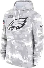 PHILADELPHIA EAGLES NIKE Arctic Camo 2024 Salute to Service Hoodie XL