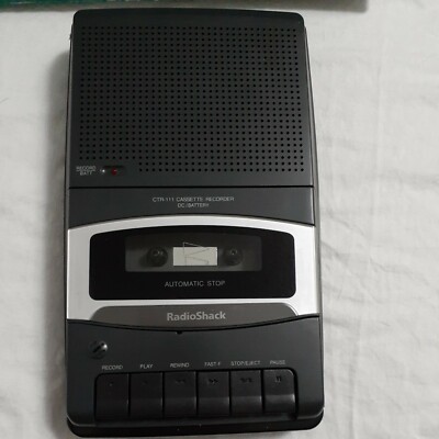 RadioShack Portable Desktop Cassette Tape Recorder CTR-111 