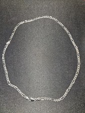 Solid 925 Sterling Silver Figaro 5MM Link Chain Necklace Italy Unisex