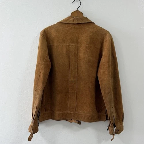 Vintage Brown Suede Leather Jacket Size 40 Western (RRL STYLE) Made In Hong Kong image 13