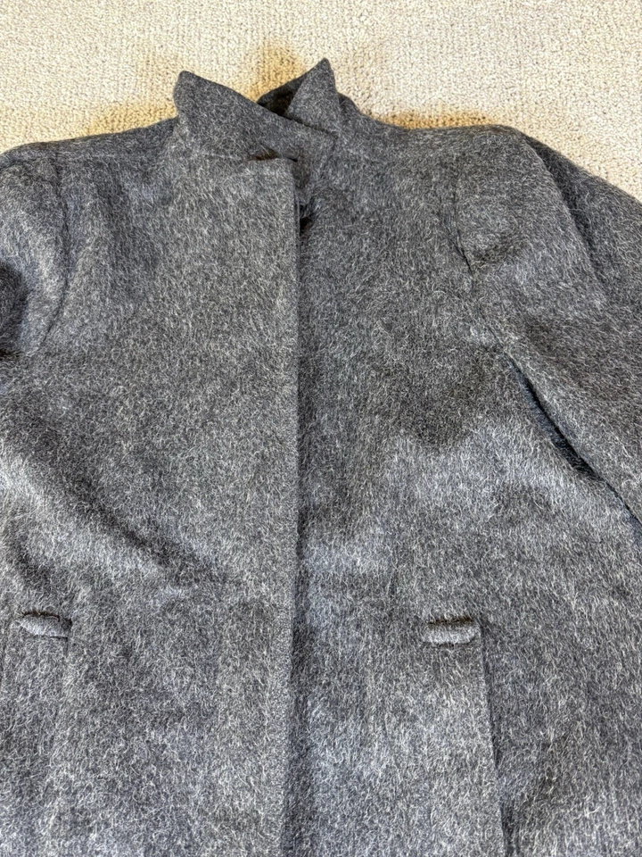Abrigo Mujer Gris Searle Calidad Premium Mezcla Cachemira Talla US 4 Foto 3 de 4