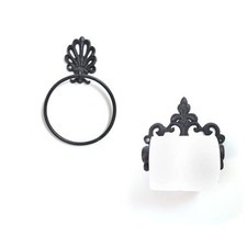 Vintage Toilet Paper Holder Metal Decoration Stand Towel Iron Rack