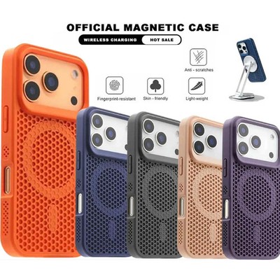 Honeycomb Cooling Heat Dissipation Phone Case For iPhone 17 16 15 14 13 Pro Max 