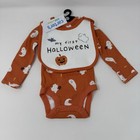 Carter's Child of Mine My First Halloween Bodysuit & Bib Infants Sz Newborn NEW