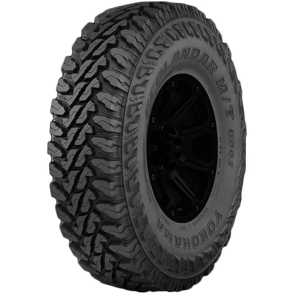 (QTY 2) 33x9.50R15 Yokohama Geolandar M/T G003 SxS 104Q LRB Black Wall Tires Foto 2 de 4