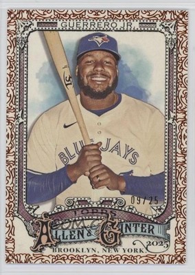 2025 Topps Allen & Ginter Orange Foil Filagree 9/25 Vladimir Guerrero Jr 8mm