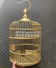 Solid Brass Round Bird Cage Frame Pet Nest Ho...
