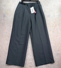 NWT CIDER Pants Dress Pants Wide Leg High Waist Belted Dark Gray Size Large
