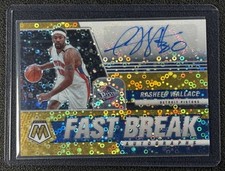 RASHEED WALLACE 2020-21 PANINI MOSAIC #FB-RWL AUTO FAST BREAK GOLD PRIZM 6/10