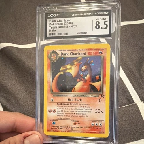 Pokémon TCG Dark Charizard Team Rocket Holo Rare CGC 8.5 4/82 2000 English