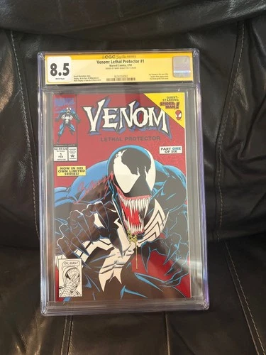 Venom Lethal Protector 1 - CGC Graded 8.5 Signed Mark Bagley