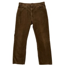 Levi's 515 Corduroy Pants Mens 36x30 Fits 36x29 Brown Made in USA Vintage 80s