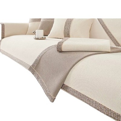 NonSlip Couch Cover Sofa Cover in Neutral Beige for Stylish Living Room