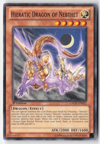 Hieratic Dragon of Nebthet GAOV-EN021 Galactic Overlord 1st Edition Common