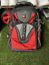 WENGER SWISSGEAR Maxxum Backpack Red Black Double Zipper with 16" Laptop Pocket