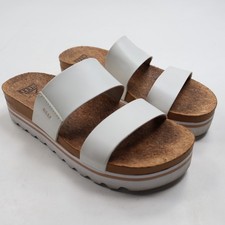 REEF Cushion White Slide Women  s Sandals Eva Outsole Cushion Vista Hi Size 8