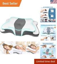 Memory Foam Pillows, Cervical Pillow for Neck and Shoulder Pain Relief, Ergon...