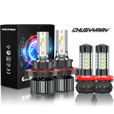 For 2012-2004 Nissan Sentra LED Headlights High Low Beam & Fog Bulbs Combo 6000K