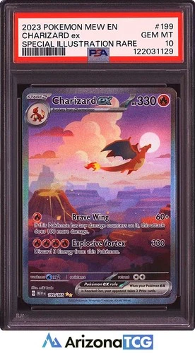 Pokemon 2023 Charizard ex 199/165 SIR Scarlet & Violet 151 GEM MINT PSA 10