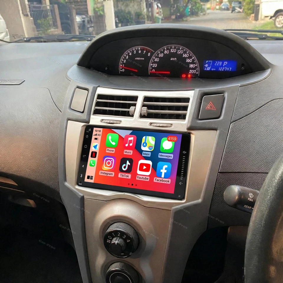 7'' For Toyota Yaris 2005-2011 Apple CarPlay Android Auto Car GPS Stereo Radio - image 3 of 4