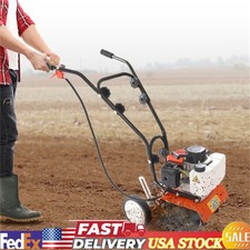 43CC 2-Stroke Heavy Duty Tiller Gas Powered Plant GardenTiller Soil Cultivator