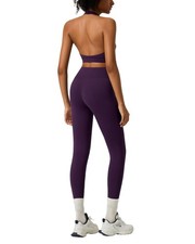 Backless Workout Sets for Women 2 Piece Halter Sports Bra Hidden Scrunch High...