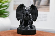 3" Natural Obsidian Gargoyle,Quartz Crystal Carved Gargoyle Statue Reiki Healing