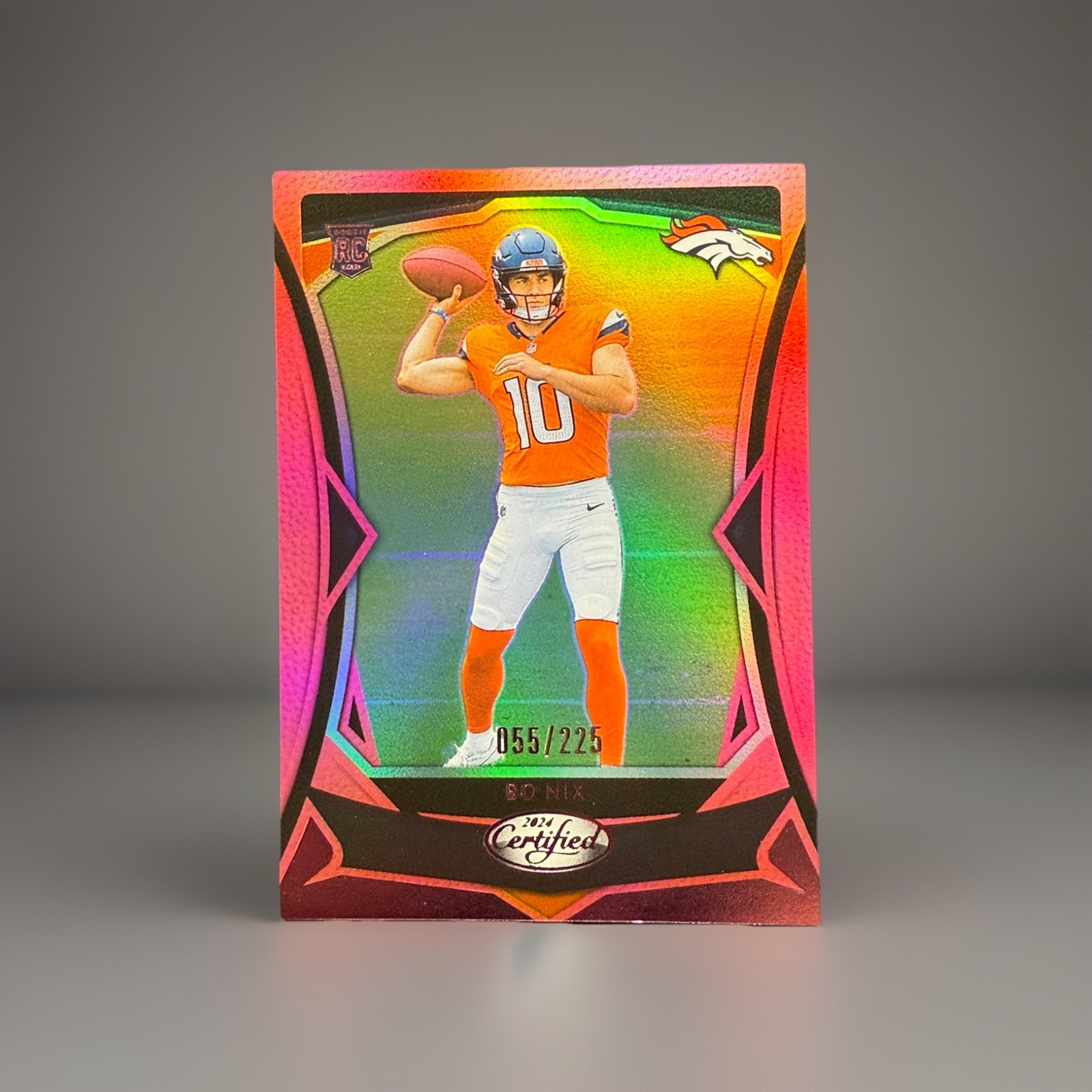 2024 Panini Certified #109 Bo Nix RC Rookie Pink /225 Broncos