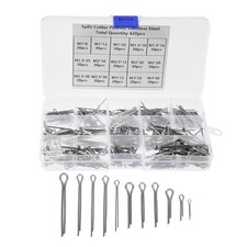  420 Pcs Stainless Steel Cotter Pin Assortment Clip Key Fastener Fitting Kit