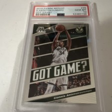 Panini 2019-20 Mosaic Got Game? Giannis Antetokounmpo #25 PSA 10 Insert Bucks
