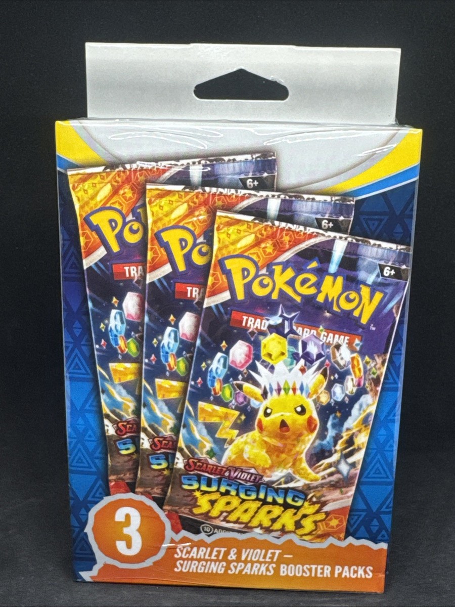 Pokemon TCG: Scarlet & Violet - Surging Sparks 3 Booster Packs New