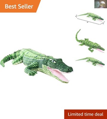 Realistic Green Alligator Stuffed Animal - 100 cm of Imagination and Comfort