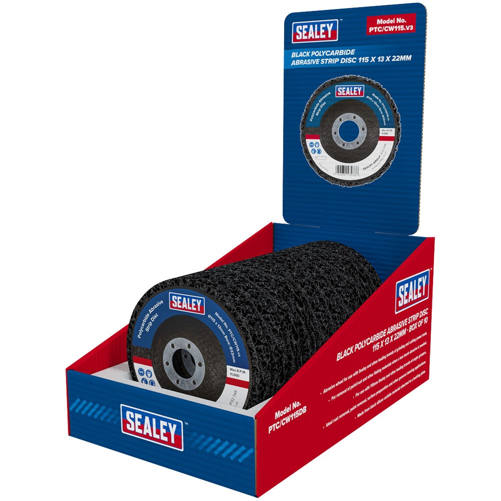 Sealey 115 x 13mm Black Polycarbide Abrasive Strip Disc 2