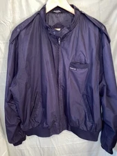 Members Only Jacket Men XL Navy Full Zip Windbreaker 80s Cafe L11