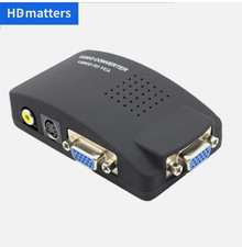 AV to VGA Converter Switch Box Vga+S-Video+Composite RCA to VGA Cable Converter