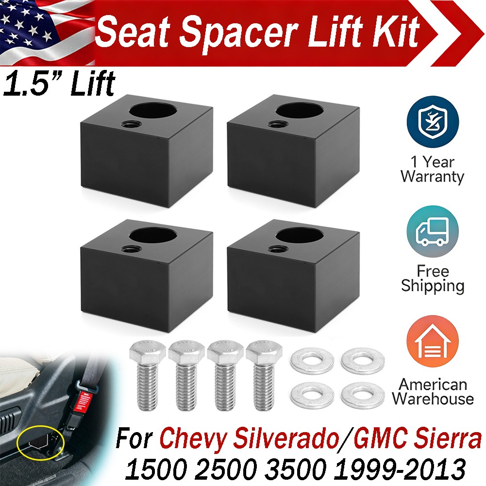 Chevy Silverado seat lift solutions infographic for tall drivers