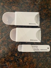 KitchenArt Adjustable Measuring Cup Dry Scoop White Plastic Tablespoon set of 3