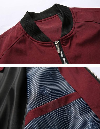 Chaqueta de bombardero de vuelo ligera Lavnis para hombre abrigo softshell ropa deportiva cremallera... - Imagen 4 de 6