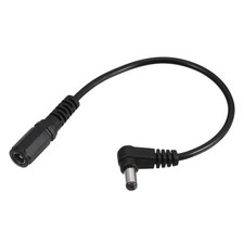 5.5mm x 2.1mm DC Power Extension Cable 90 Degree Angle Male Plug 0.2m 4pcs